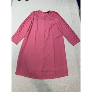 J Crew Gorgeous Pink Dress with “ top eyelet embroidered pattern”  / Size 16